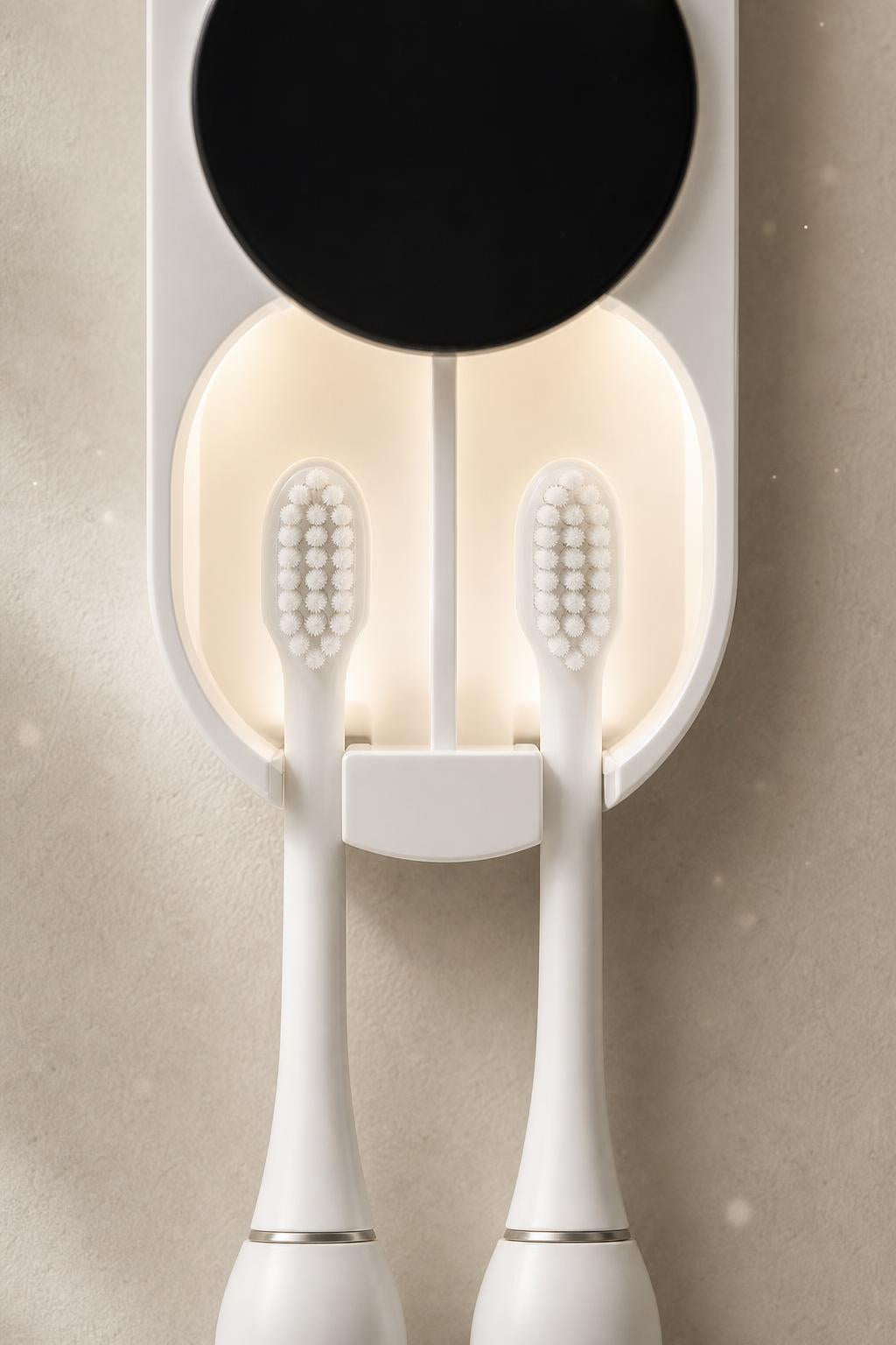 Toothbrush heads inside BRUSÉ Duo